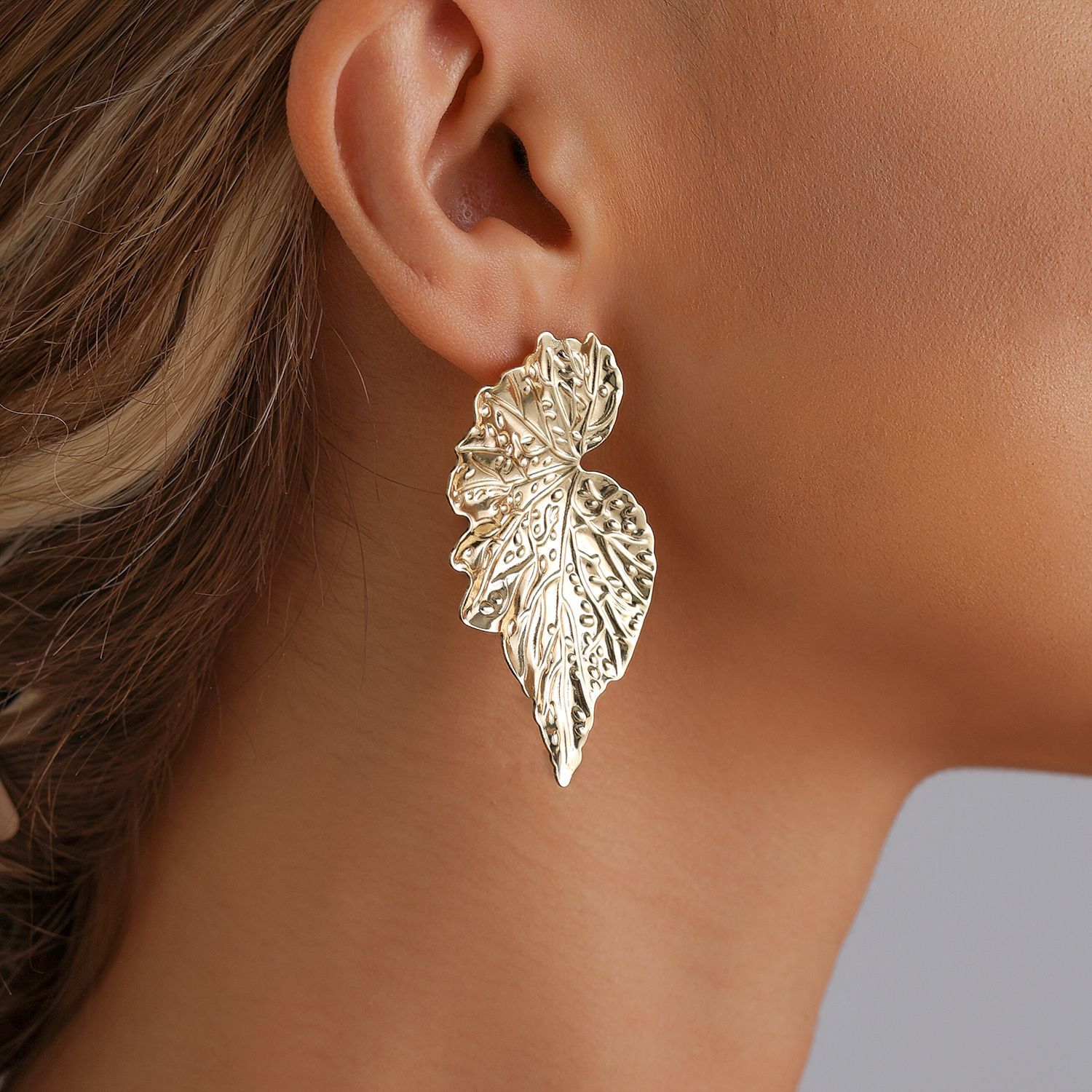 Boho Chic Leaf Earrings 3D Tex - Vintage Fashion Instagram review and price