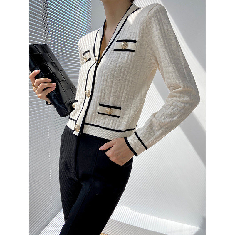 Spring Autumn New V-neck Long  - Crop Cardigan Vintage review and price