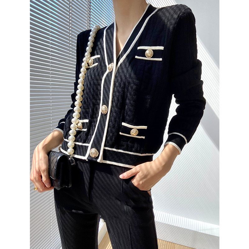 Spring Autumn New V-neck Long  - Crop Cardigan Vintage review and price