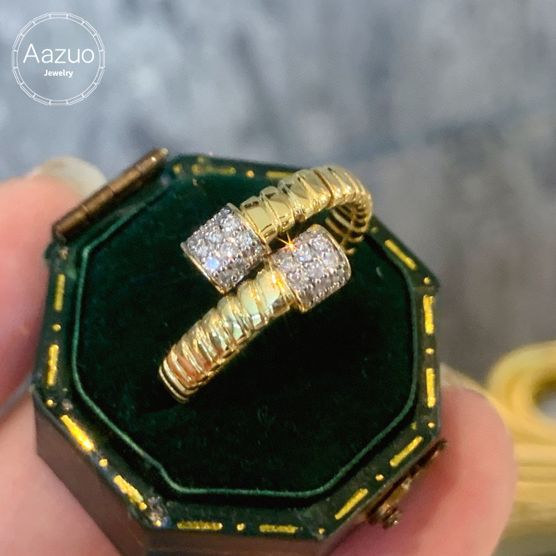 Aazuo 18K Yellow Gold Natrual  - Vintage Fashion Instagram review and price