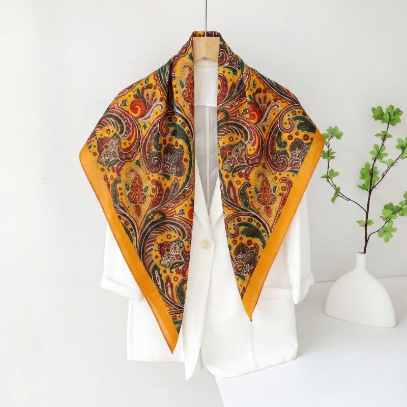 Vintage Satin Square Scarf Wom - Vintage Fashion Hijab review and price
