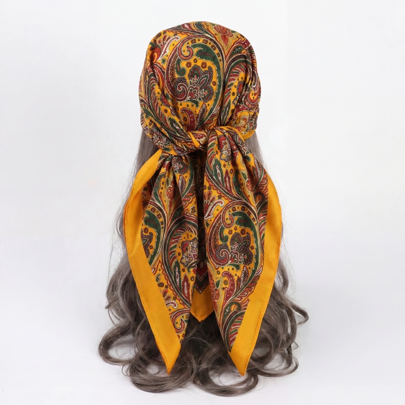 Vintage Satin Square Scarf Wom - Vintage Fashion Hijab review and price