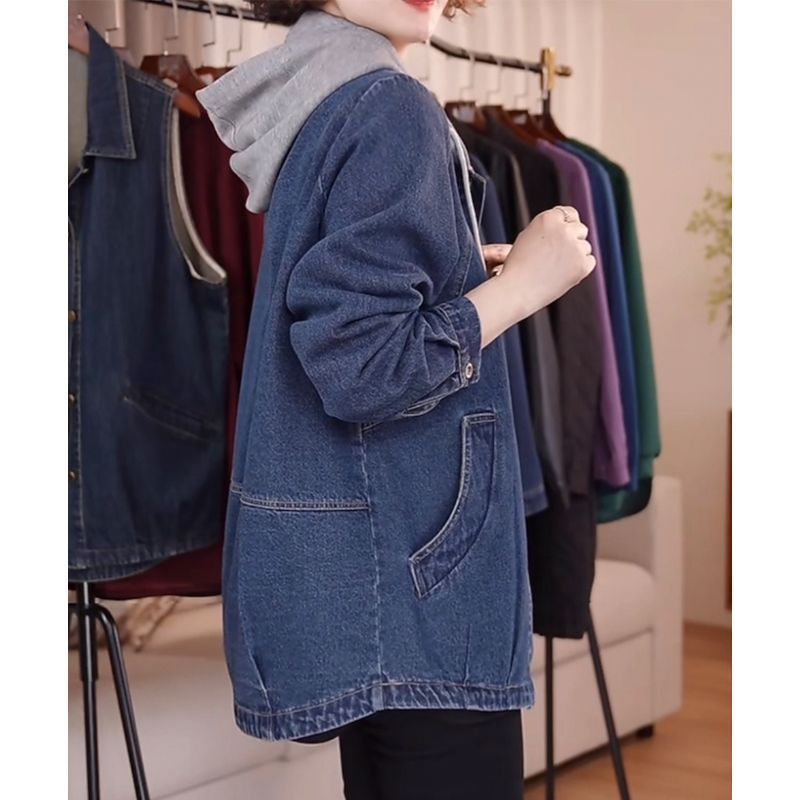 European High-Quality Denim Ja - Patchwork Jean Jacket review and price