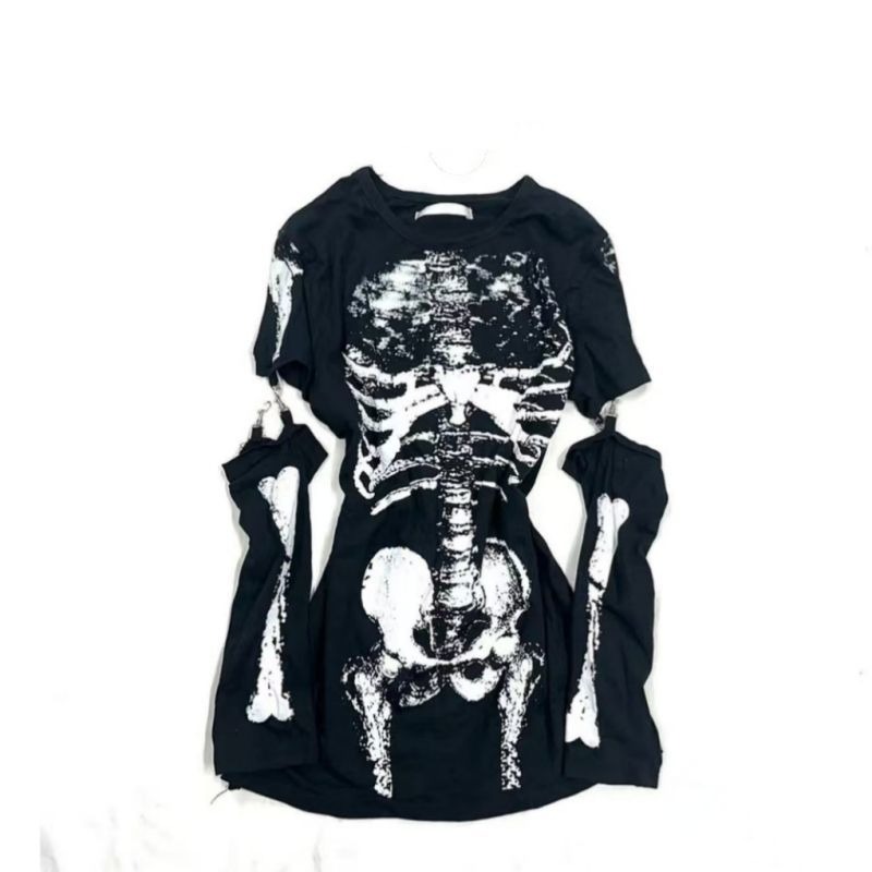 Gothic Skeleton Graphic T-Shir - Vintage Fashion Subculture review and price