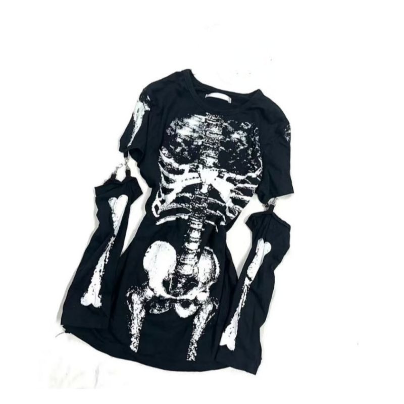 Gothic Skeleton Graphic T-Shir - Vintage Fashion Subculture review and price