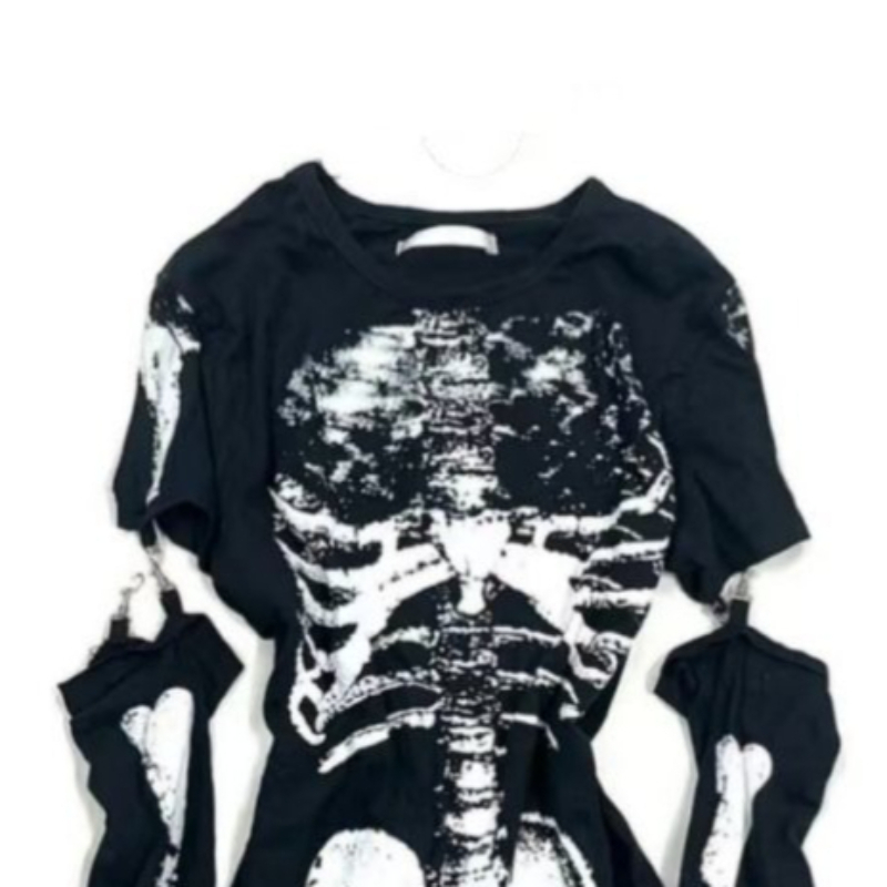 Gothic Skeleton Graphic T-Shir - Vintage Fashion Subculture review and price