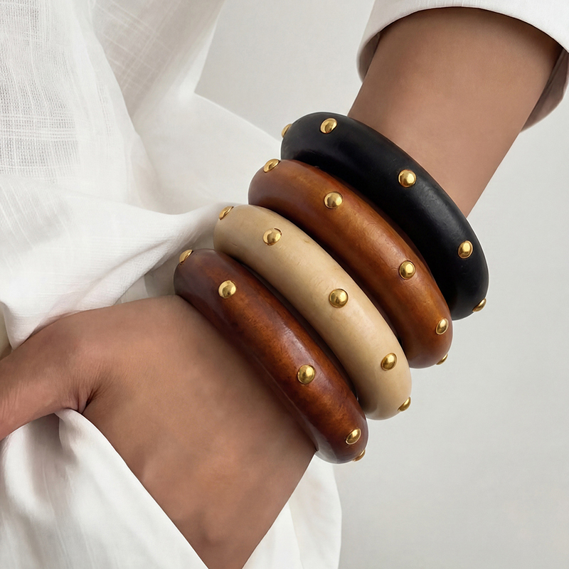 1/4pcs/set  Multi-Color Wooden - Vintage Fashion Looks review and price