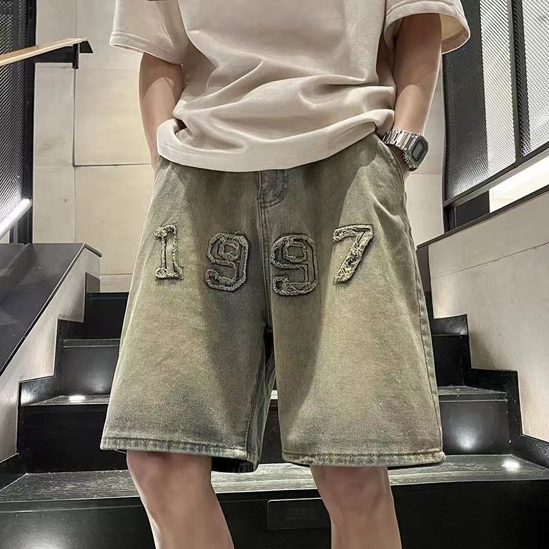 Men's Mud Color Denim Shorts 5 - Vintage Fashion Instagram review and price