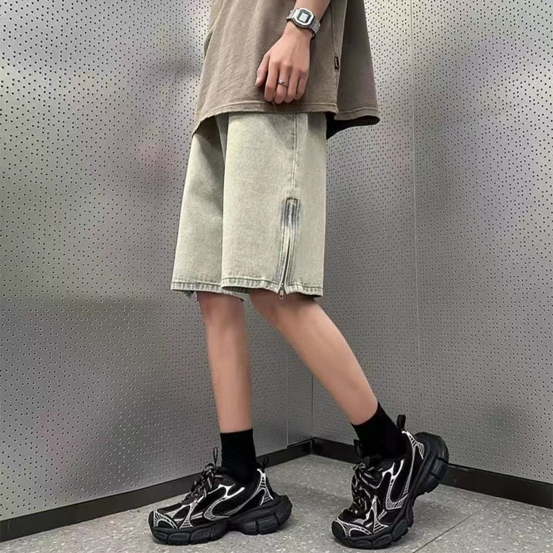 Men's Mud Color Denim Shorts 5 - Vintage Fashion Instagram review and price