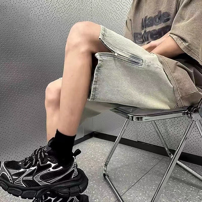 Men's Mud Color Denim Shorts 5 - Vintage Fashion Instagram review and price