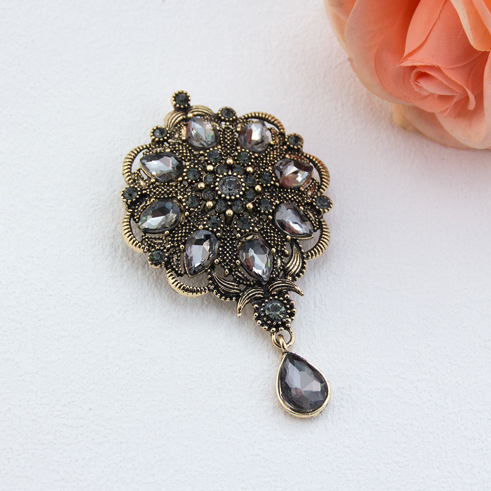 Vintage Gray Crystal Turkish B - Vintage Fashion Hijab review and price