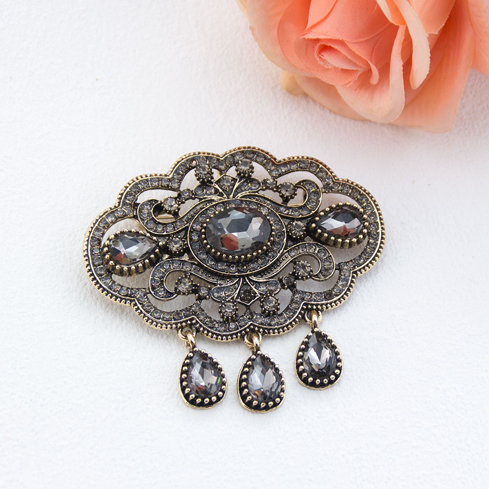 Vintage Gray Crystal Turkish B - Vintage Fashion Hijab review and price