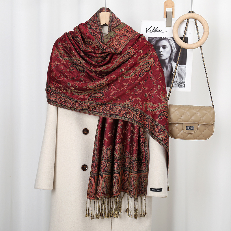 Bohemian Cashew Print Scarf Fo - Vintage Fashion Hijab review and price