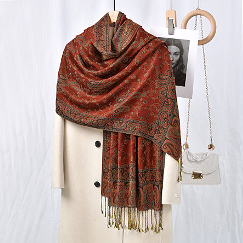 Bohemian Cashew Print Scarf Fo - Vintage Fashion Hijab review and price