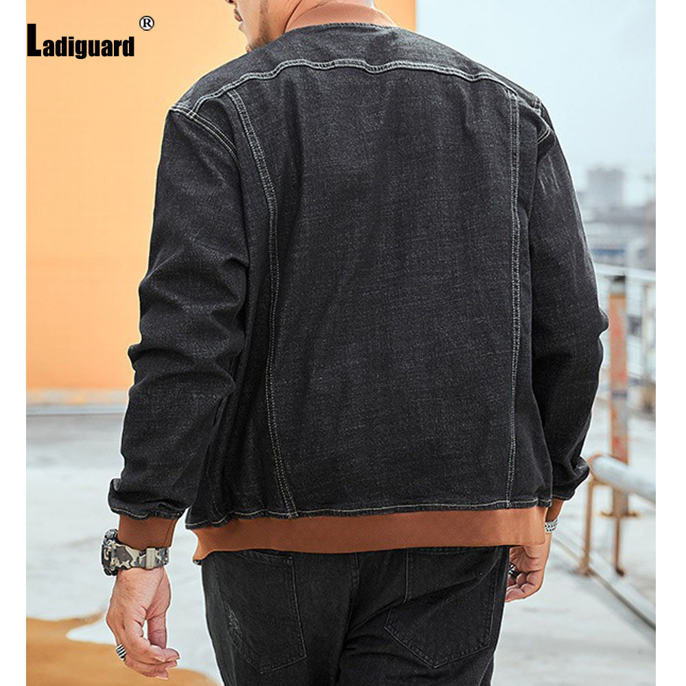 Ladiguard Plus Size 7xl Mens P - Patchwork Jean Jacket review and price