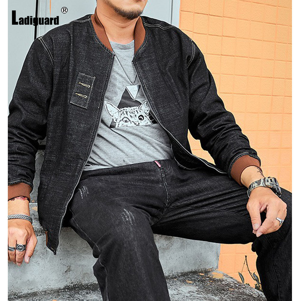 Ladiguard Plus Size 7xl Mens P - Patchwork Jean Jacket review and price