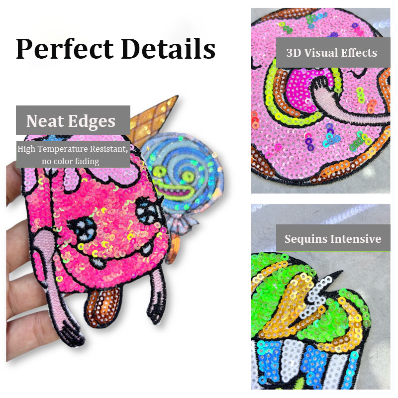5PCS/Set Embroidered Sequins D - Patchwork Jean Jacket review and price