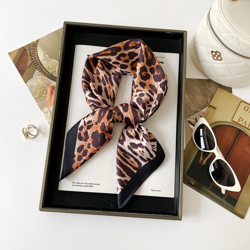 Vintage Square Silk Scarf Leop - Vintage Fashion Hijab review and price
