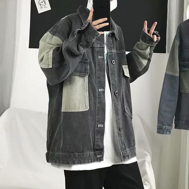2026 Men's Casual Oversize Den - Patchwork Jean Jacket review and price
