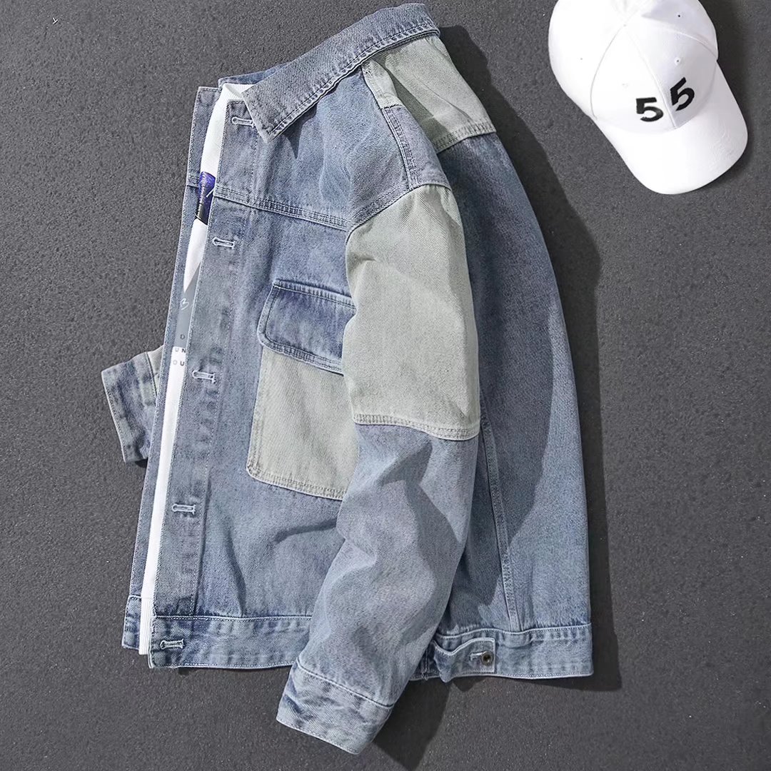 2026 Men's Casual Oversize Den - Patchwork Jean Jacket review and price