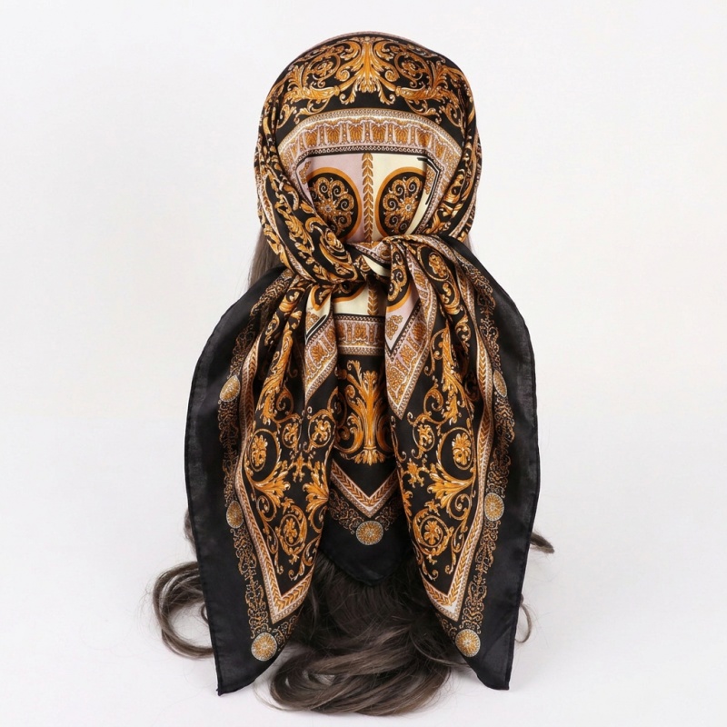 Vintage Satin Square Scarf Wom - Vintage Fashion Hijab review and price