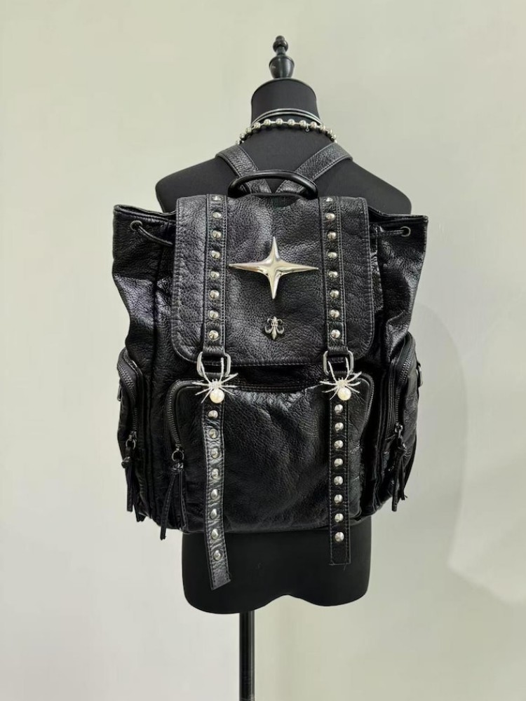 Gothic Punk PU Leather Shoulde - Vintage Fashion Boutique review and price