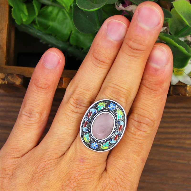 Vintage Oval Quartz Lapis Ring - Vintage Fashion Illustration review and price