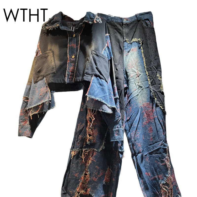 WTHT New Fashion Women's Patch - Patchwork Jean Jacket review and price