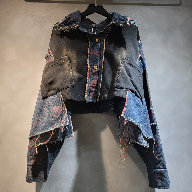 WTHT New Fashion Women's Patch - Patchwork Jean Jacket review and price