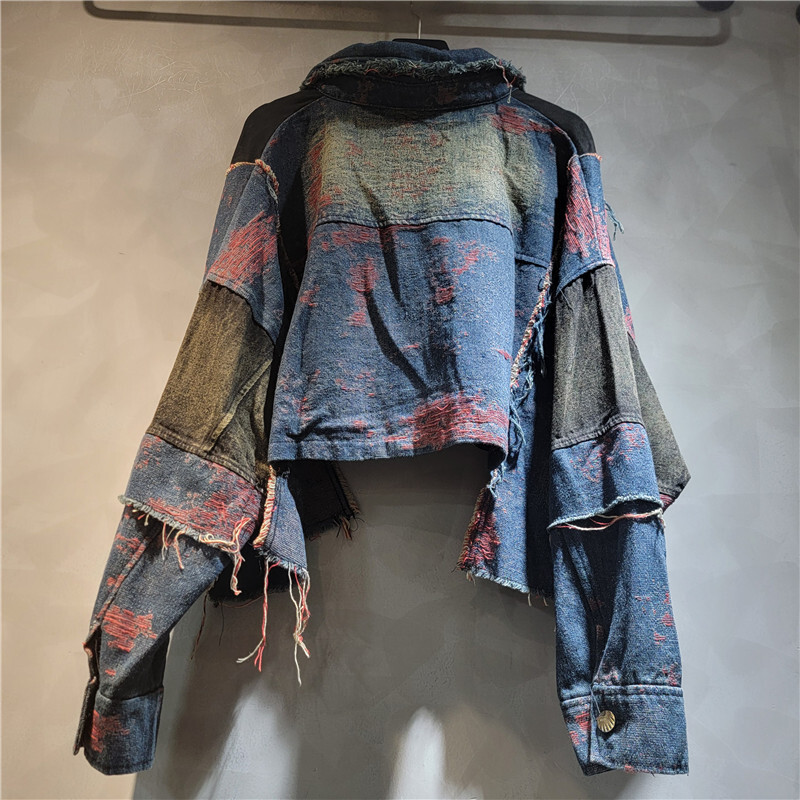 WTHT New Fashion Women's Patch - Patchwork Jean Jacket review and price