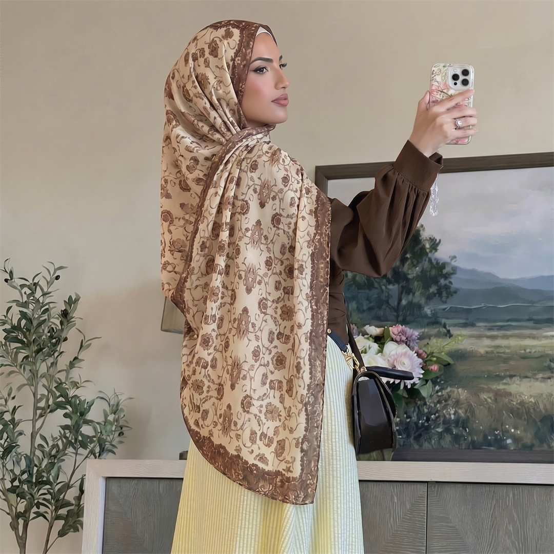 Vintage Floral Print Hijab Sof - Vintage Fashion Hijab review and price