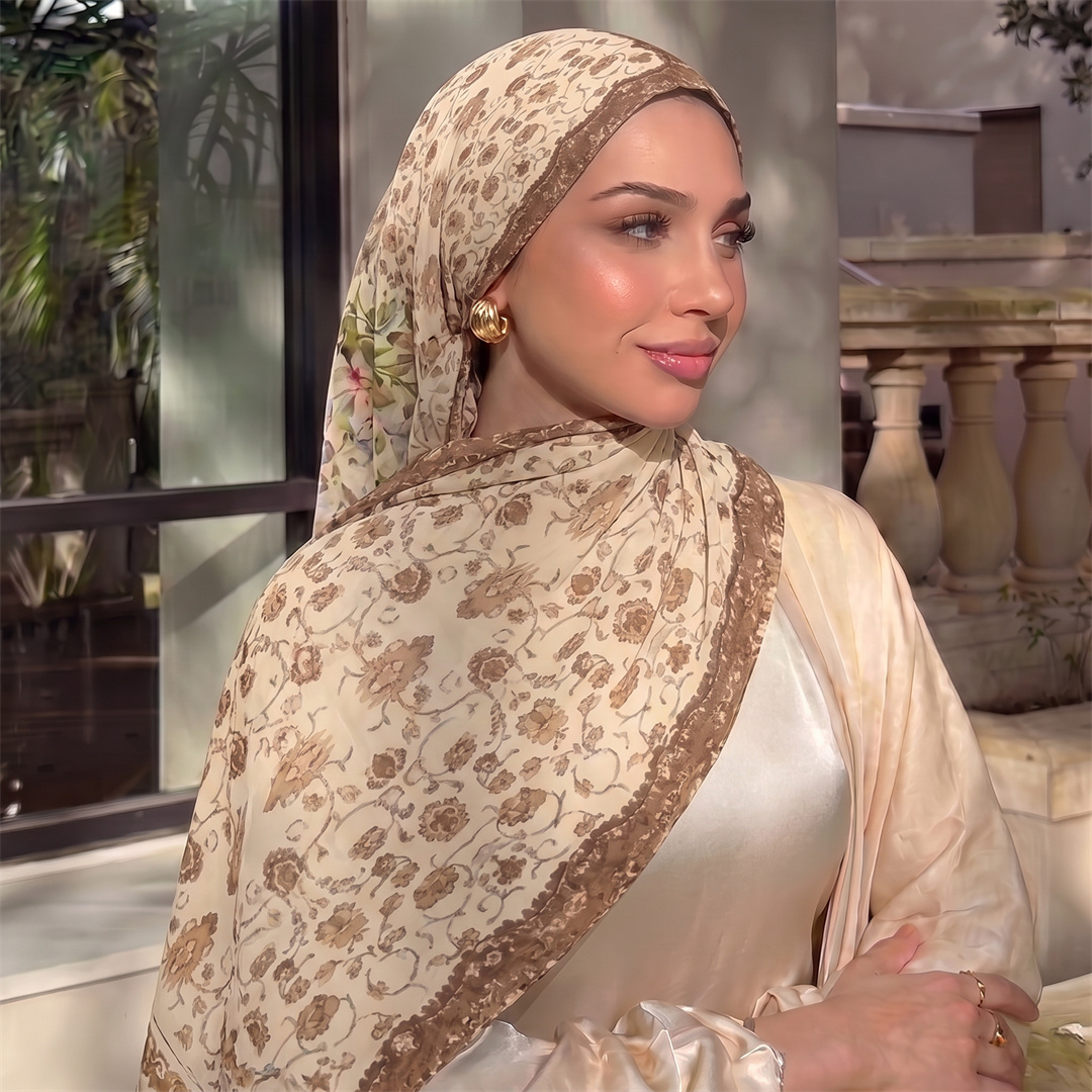 Vintage Floral Print Hijab Sof - Vintage Fashion Hijab review and price