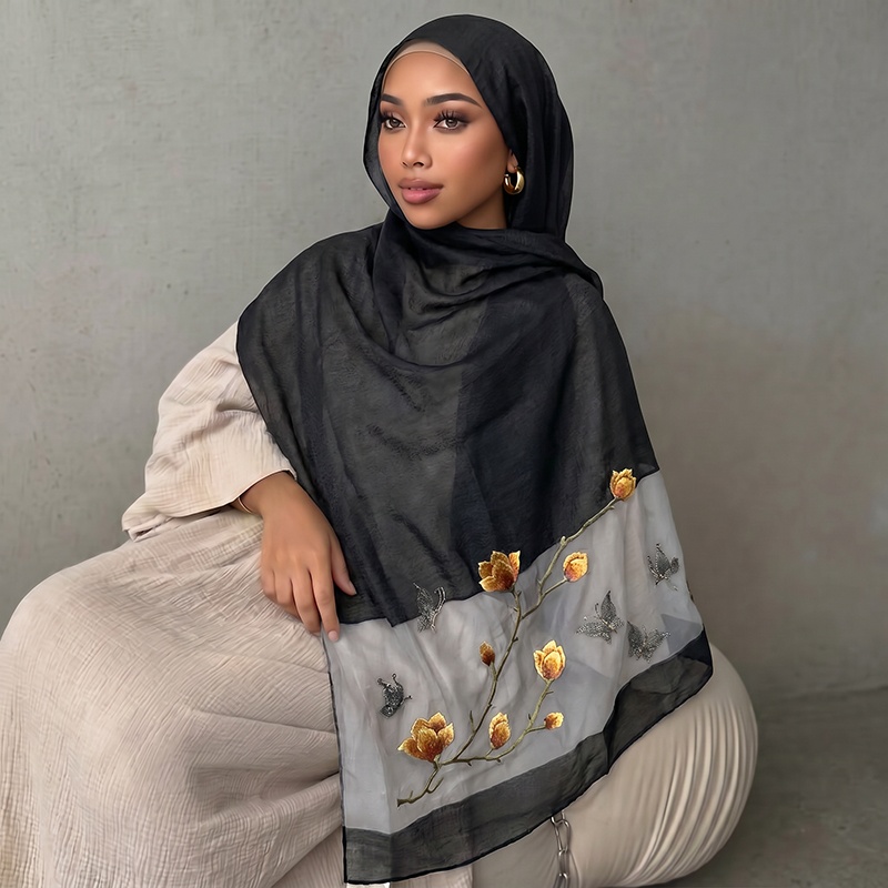 Scarf Print Hijab Bandana Silk - Vintage Fashion Hijab review and price